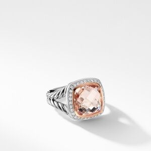 David Yurman Albion Ring With Morganite And Dimonds